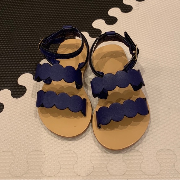 Janie and Jack Children’s Sandals Navy Blue - Picture 2 of 5
